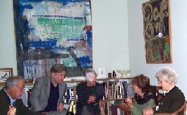 Jacques Bellefroid dans la maison de Peter et Ingrid Bramsem, avec Carmen Parra 2004