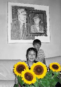 Portrait de Jacques Bellefroid et Vilma Fuentes par Carmen Parra Portrait de Jacques Bellefroid et Vilma Fuentes par Carmen Parra